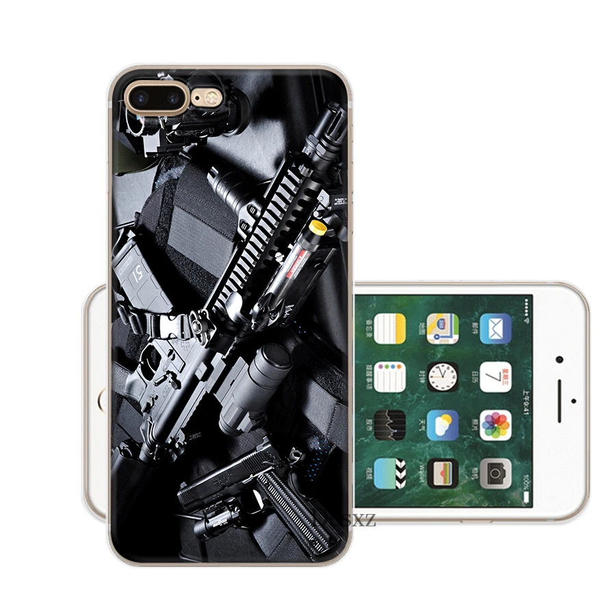 Desxz Горячая продажа снайперская винтовка оружие чехол для iPhone 7 8 6 6s Plus 11 Pro X XR XS Max 5