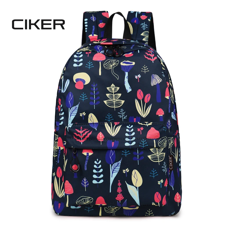 

CIKER Fashion Water Resistant Nylon Women Backpack Flower Printing Female School Rucksack Girls Daily College Laptop Bagpack Bag