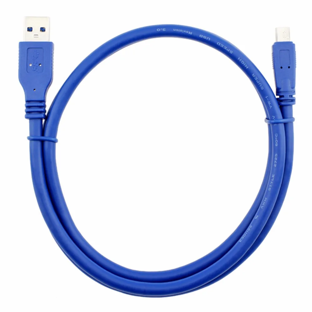 2017 горячий Стильный Круглый Синий SuperSpeed USB 3 0 кабель типа A Male для Mini B 10 контактный