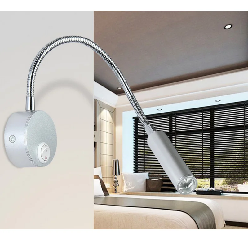Светодиодная настенная лампа в виде шланга гибкий прикроватный светильник для
