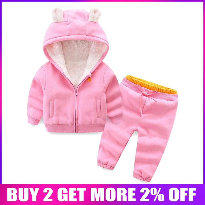 Комплекты одежды для девочек BibiCola осенне-зимние хлопковые Бархатные костюмы с