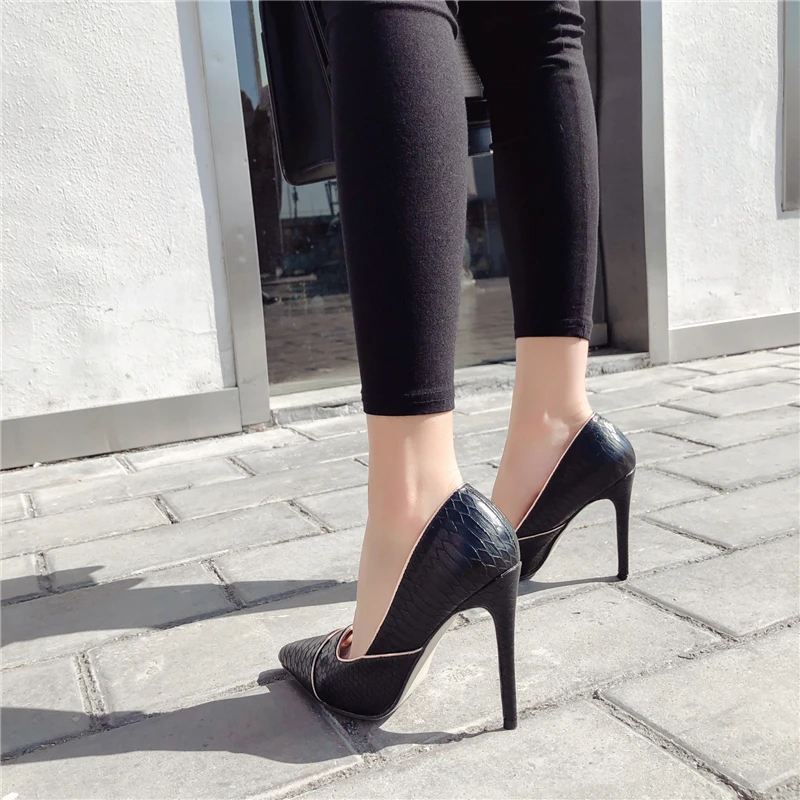 2019 женские классические туфли лодочки с блестками на высоком каблуке 11 см