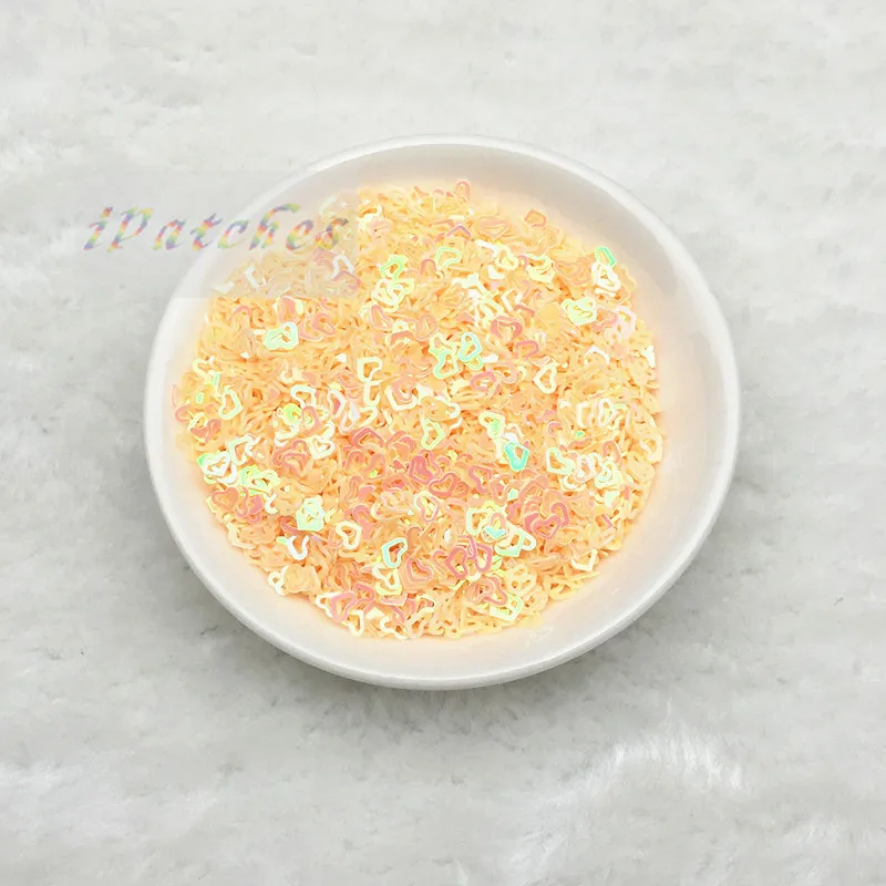 Лидер продаж 4 мм в форме сердца блестки с блестками для нейл арта украшения