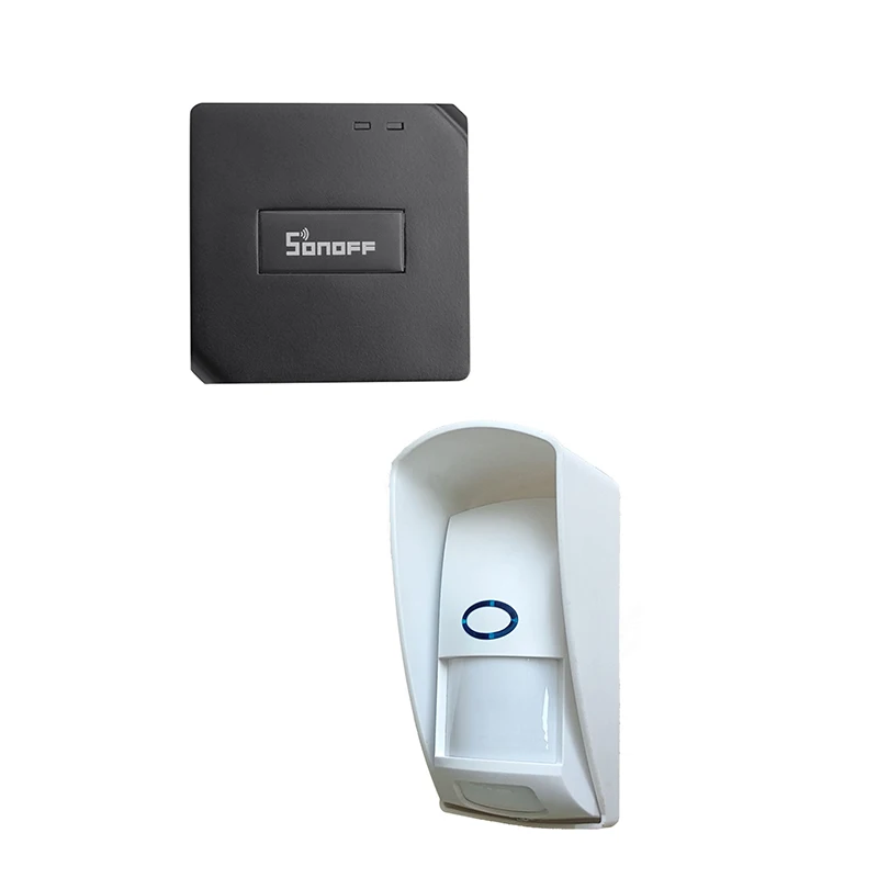 rf bridge pirwsensor Sonoff RF Brigde WiFi 433 МГц беспроводной преобразователь сигнала детектор дыма DW1 датчик двери PIR 2 датчик движения для умного дома - Цвет: rf bridge pirwsensor