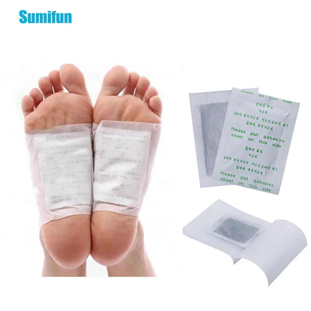 

2pcs Detox Foot Pads Bamboo Vinegar Adhesive Patches Foot Care Natural Plant Body Toxins Herbal Medical Plaster B010