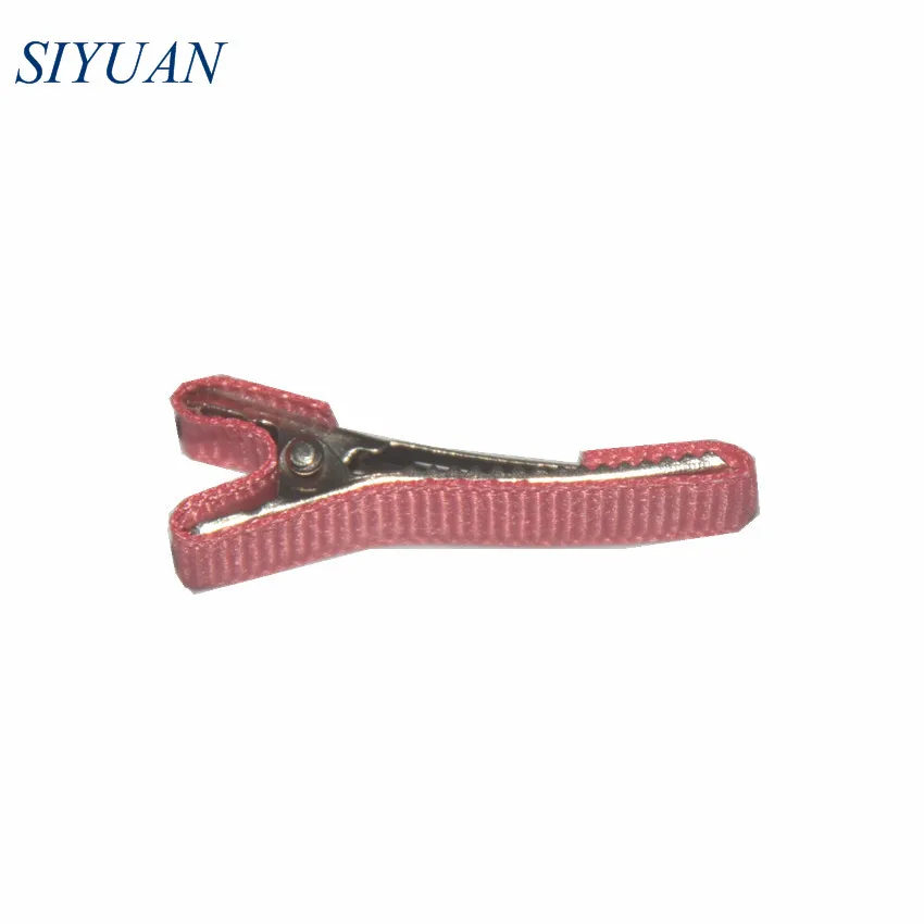 60pcs/lot high quality 1.38 inch Mini DIY Satin Ribbons Clips Girl Colorful Alligator Hair pins JZ03 |