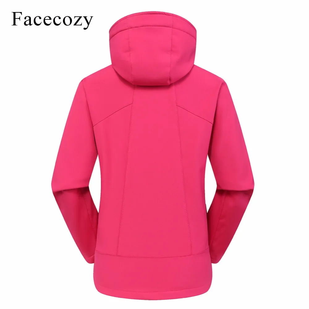 Женская зимняя куртка из флиса с капюшоном Facecozy для походов кемпинга рыбалки