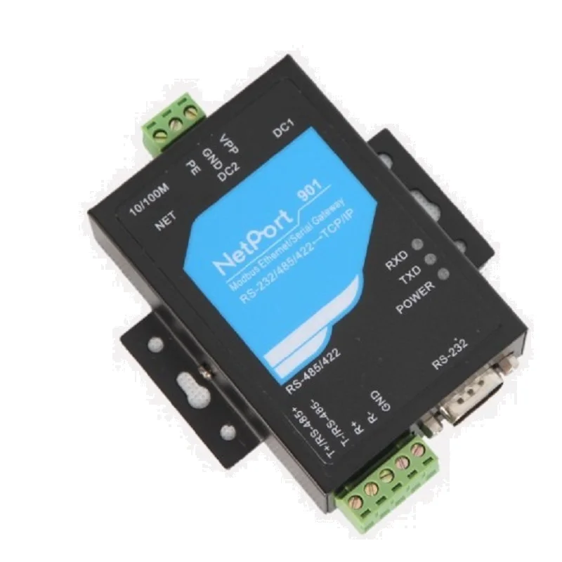 Промышленный Шлюз MODBUS TCPIP к RS232 и 485 последовательный порт сервер 100 м NP901 |