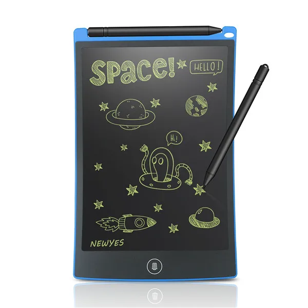 Blue Writing Tablet NEWYES портативный 8," дюймовый ЖК-планшет для письма, цифровой планшет для рисования, блокноты для рукописного ввода, электронная доска для планшета, ультратонкая доска - Цвет: Blue Writing Tablet