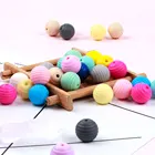 Бусины из пищевого силикона, Круглые, для изготовления детских украшений, ожерелья, TYRY.HU, 10 шт., жевательная для прорезывания зубов