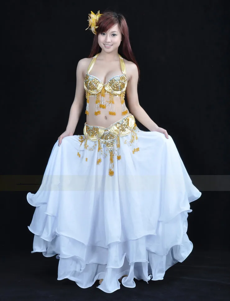 Костюм для танца живота комплект из 2 предметов: бюстгальтер и пояс индийский