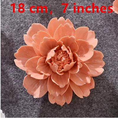 18 cm Peony Керамическая модель цветка, роза, пион, Камелия, диаметр 18 см, диаметр 15 см, диаметр 12 см, креативные настенные декоративные поделки - Цвет: 18 cm Peony