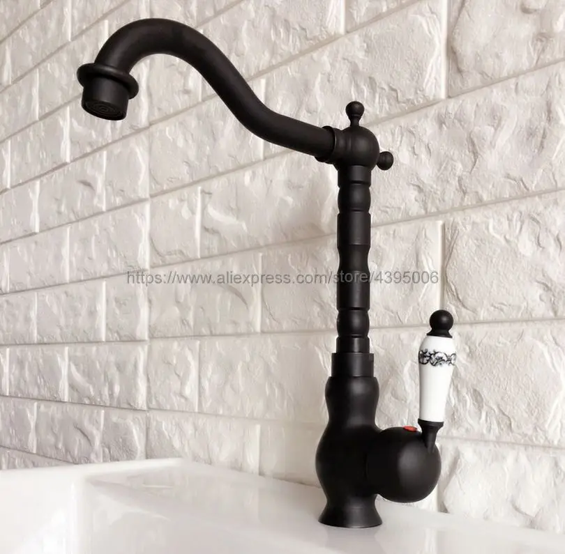 

Черный латунный Смеситель для раковины/раковины с одной ручкой, смеситель для раковины Bnf358