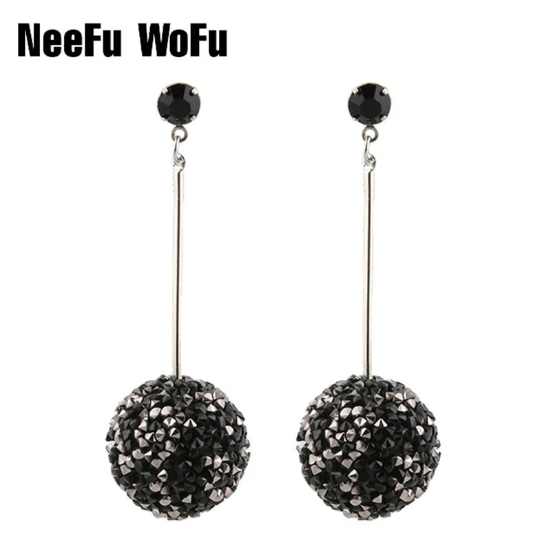 Серьги-капельки с кристаллами и стразами серьги шариками качающиеся медные