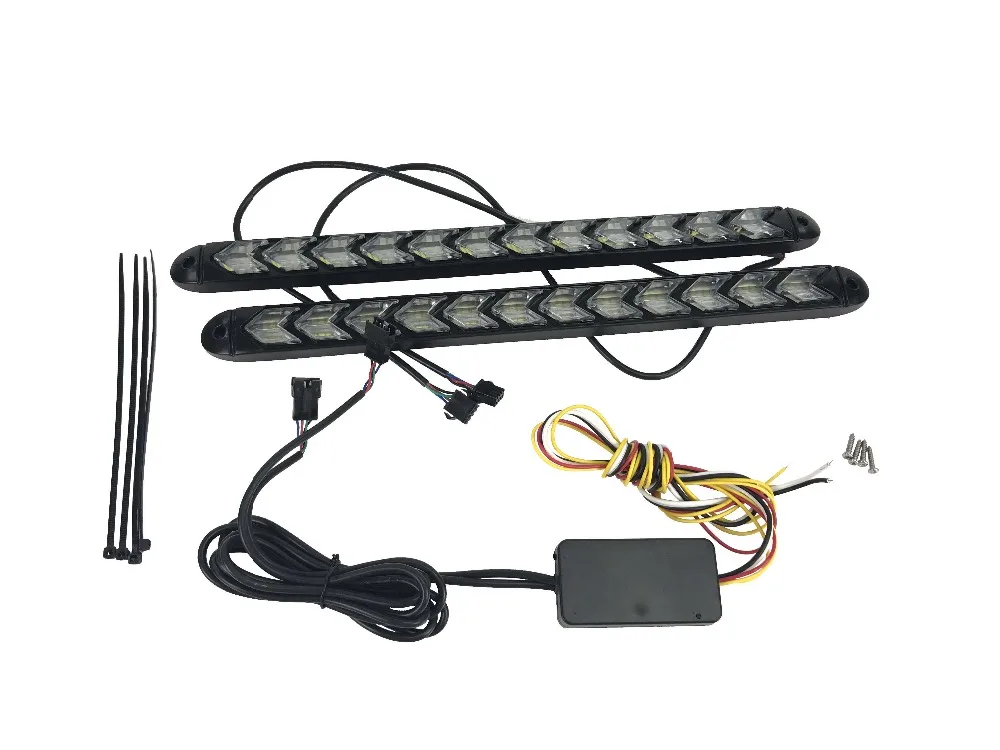 Letin Car Styling Arrow LED Daytime Running Light DRL Dynamic Flowing sequential White+ Amber Turn Signal | Автомобили и