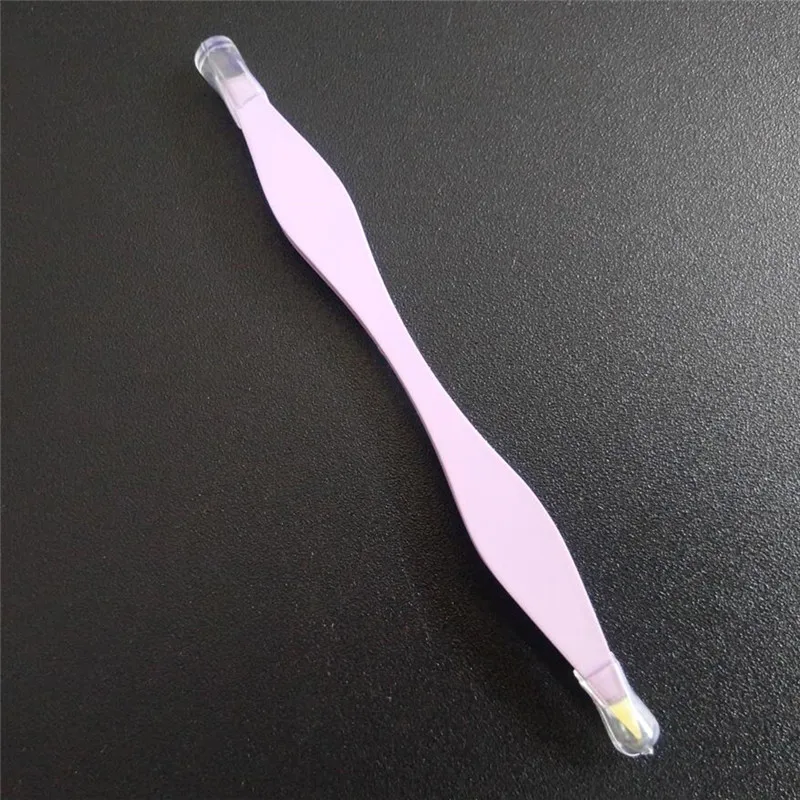 Purple Новинка, 1 шт. пинцет, розовый, с двойными концами, пинцет для бровей, антистатическое наращивание ресниц, инструменты для макияжа для женщин и девушек - Цвет: Purple