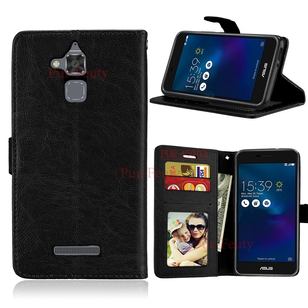Кожаный чехол-бумажник с откидной крышкой для ASUS X008D Zenfone 3 Max ZC520TL ZC ZC520 520TL чехол