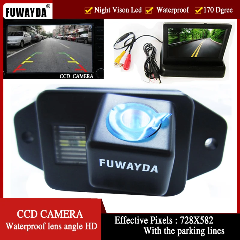 Автомобильная камера заднего вида FUWAYDA CCD резервная с автомобильным монитором и