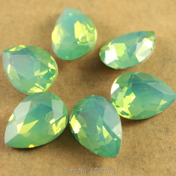 15 шт. овальная слезинка квадратный белый опал розовый Зеленый Опал заостренные