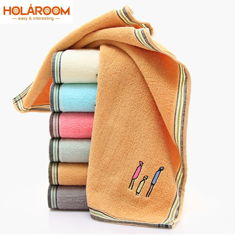 1 шт. Хлопковое полотенце для лица Мультяшные полотенца пар простая вышитая ткань