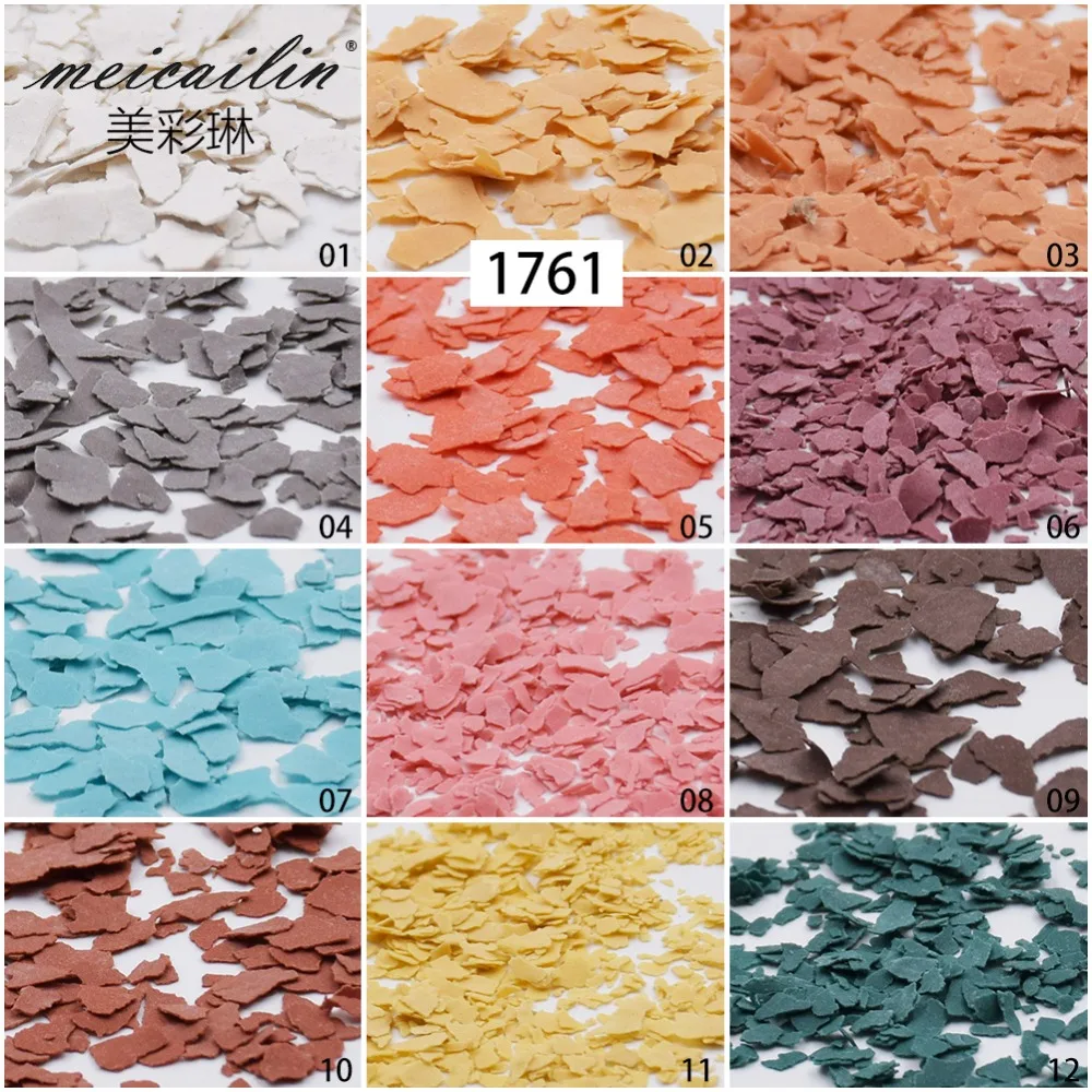 12 коробок/набор слюда цветные цветы нестандартные сломанные хлопья гвоздь