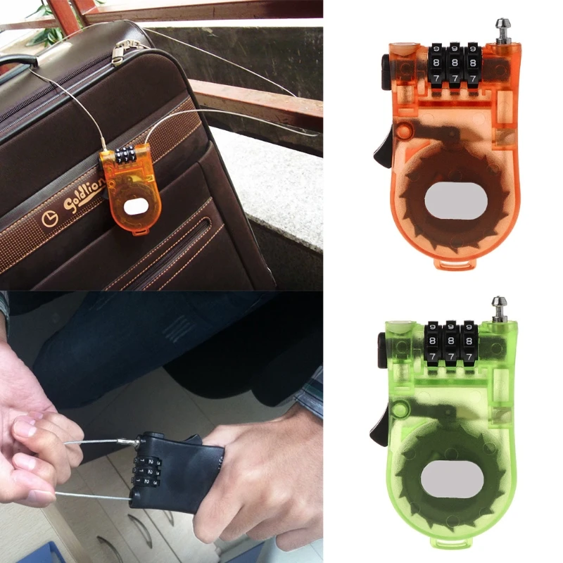 Выдвижная комбинация замков с кодовым кодом для велосипеда багажные замки