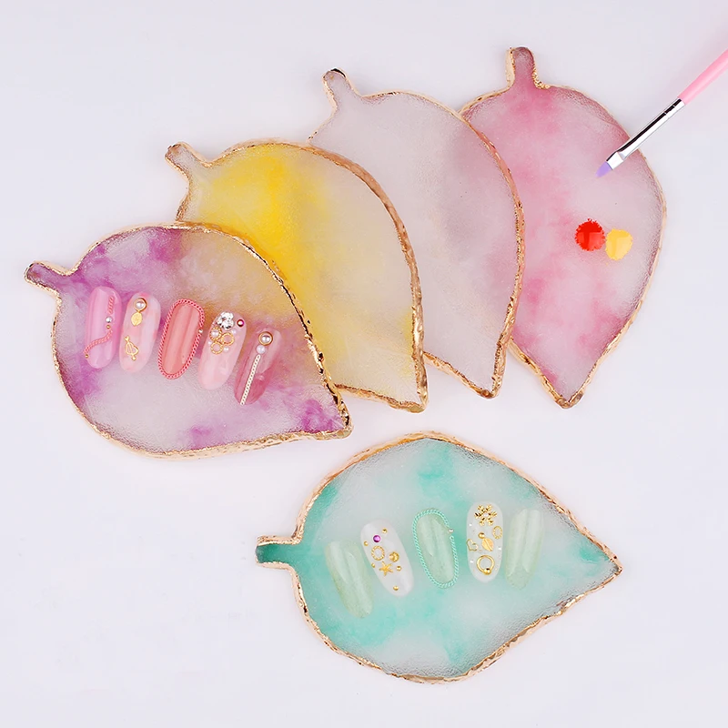 

1pcs Mixing Nail Palette 13 Colors Color Paint Palette For Nails Resin/Agate Nail Palette Holder Drawing Display Showing Shelf 2