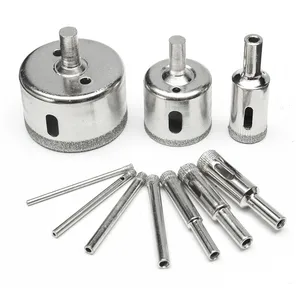 Набор алмазных сверл DANIU, 10 шт., 3-50 мм, для резки стекла, мрамора, гранита