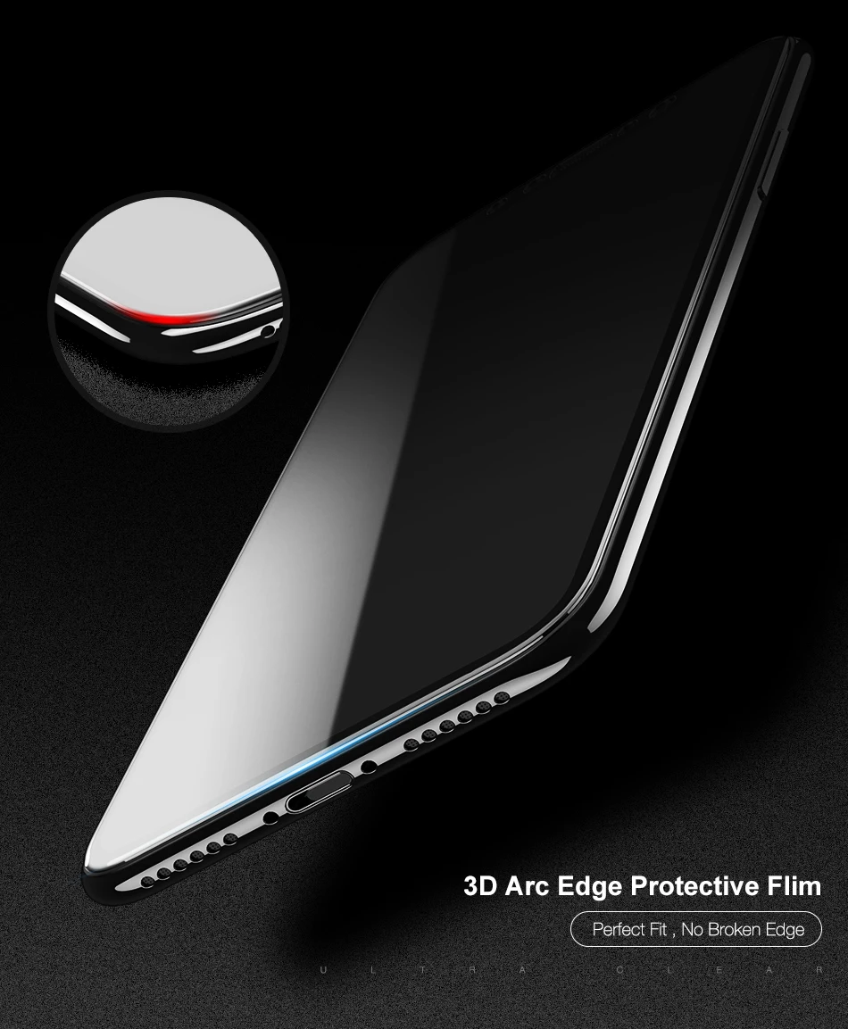 FLOVEME 3D полное покрытие экрана протектор для iPhone X 9H закаленное стекло Мягкий край пленка для iPhone 7 8 Plus для iPhone X 10 стекло