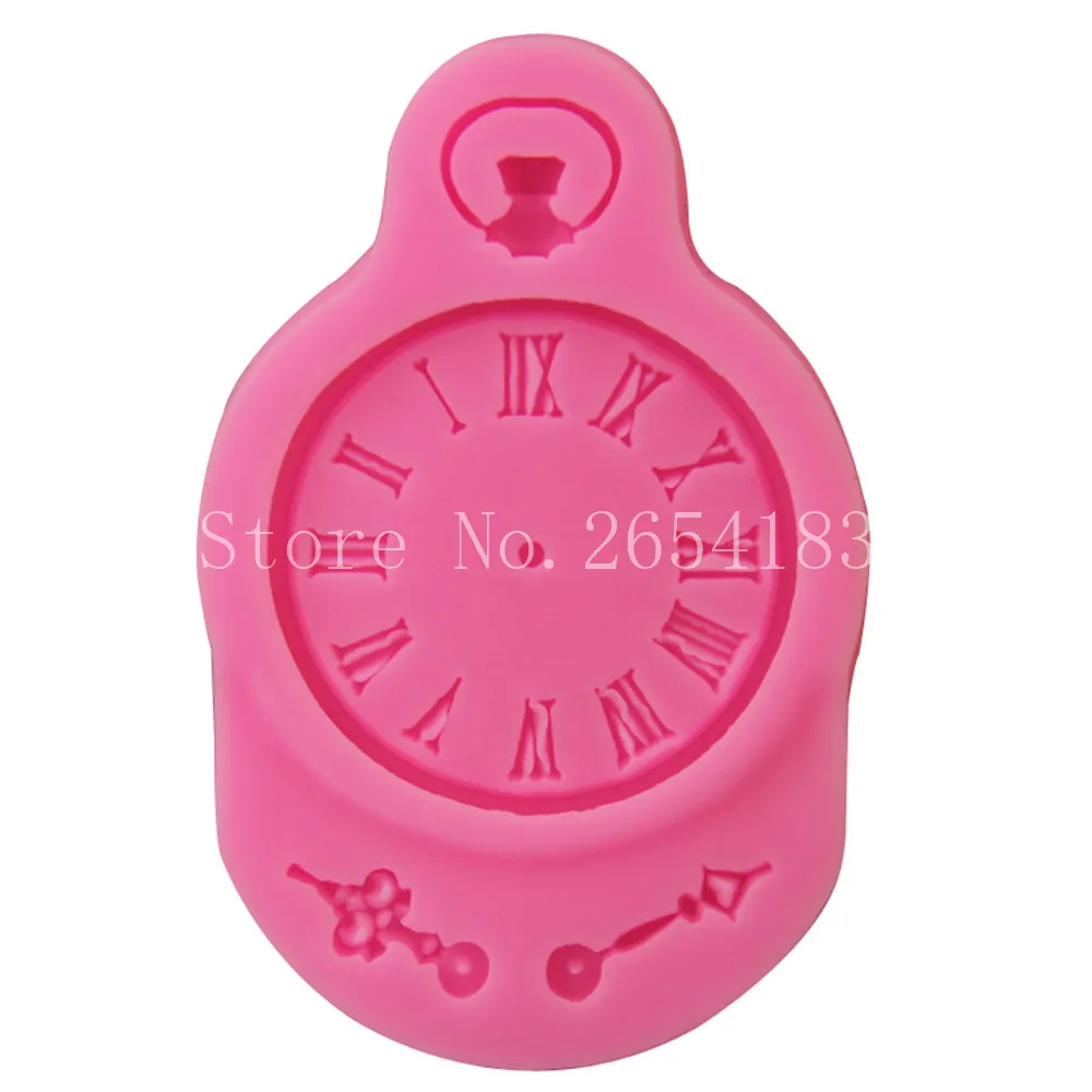 МАЯТНИК Часы Форма Силиконовые помадка мыло 3D торта кекс желе конфеты Шоколадные