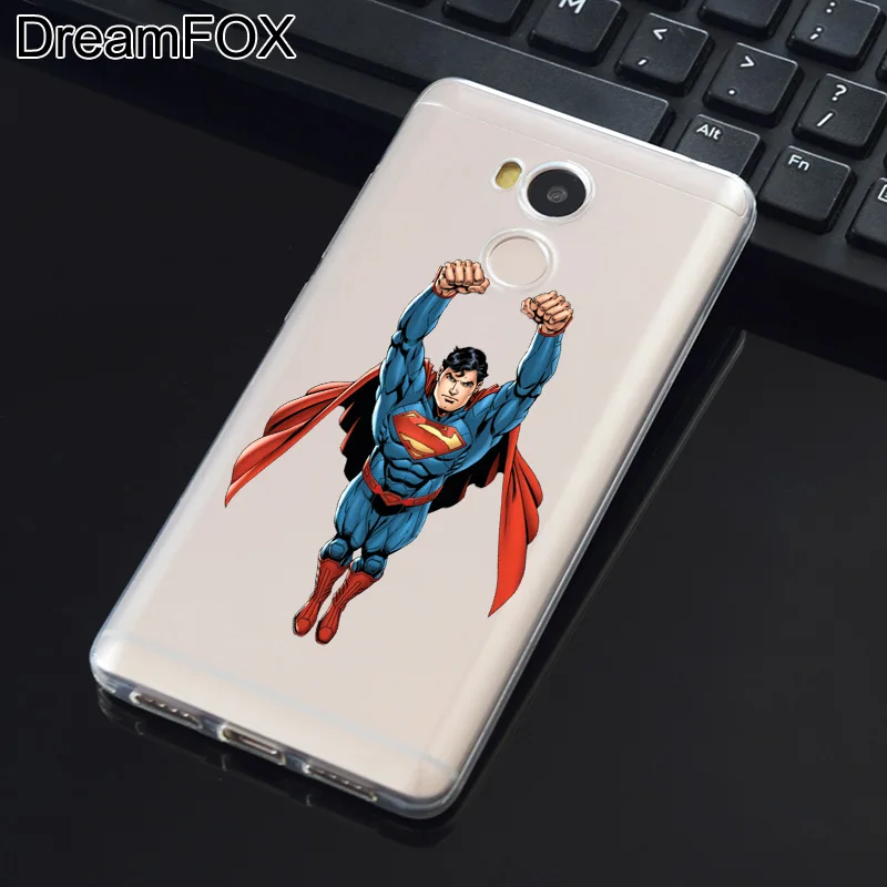 DREAMFOX M296 Superman Soft TPU Silicone Case Cover For Xiaomi Redmi Note 3 4 4X 5 5A 6 7 Pro Global |
