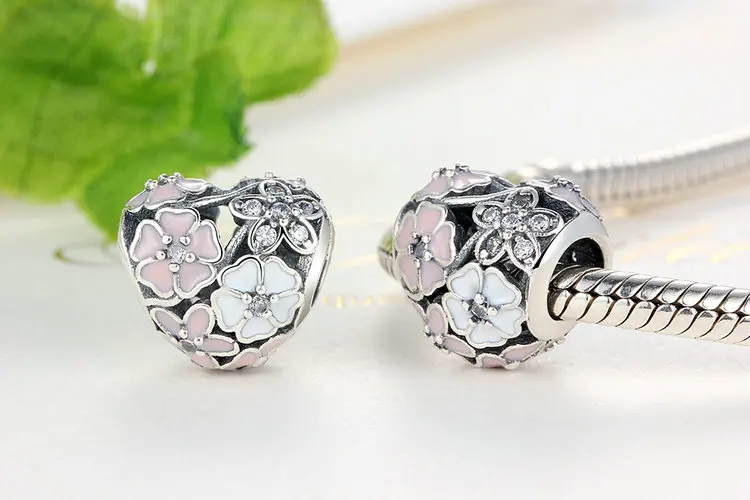 AliExpress, 925 пробы, серебряные поэтические цветущие бусины, подходят к оригинальному браслету, Аутентичные Роскошные DIY ювелирные изделия, подарок
