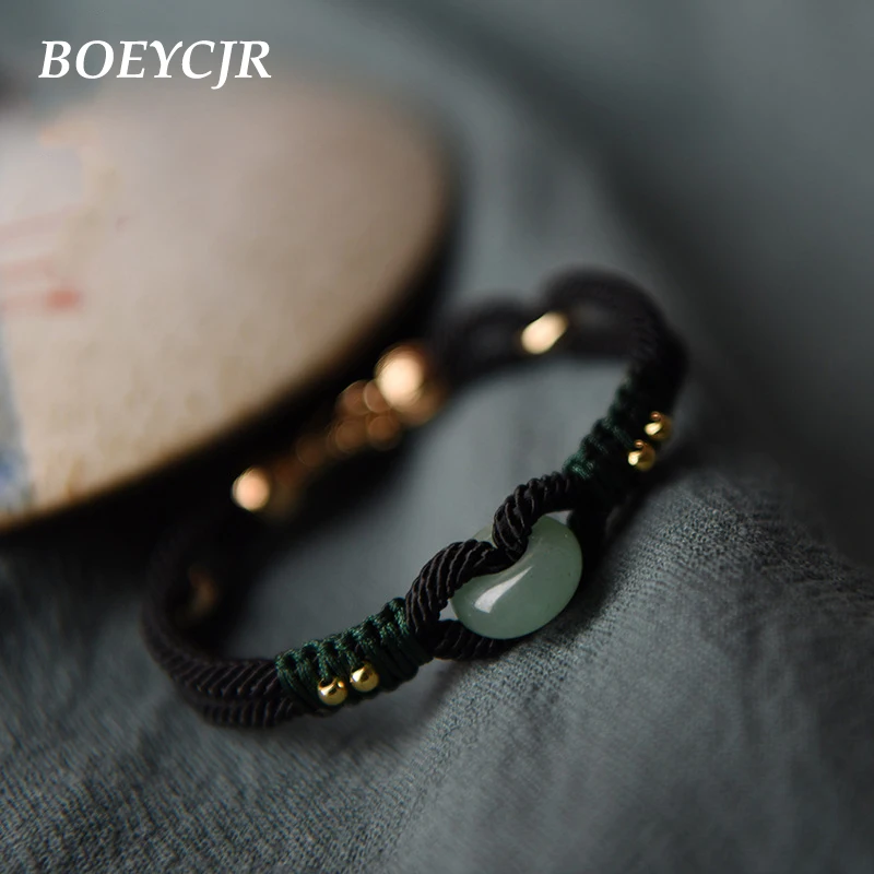 BOEYCJR, пара, плетеная веревка, браслеты и браслеты, ювелирные изделия ручной работы, этнический счастливый энергетический камень, браслет для мужчин и женщин, подарок