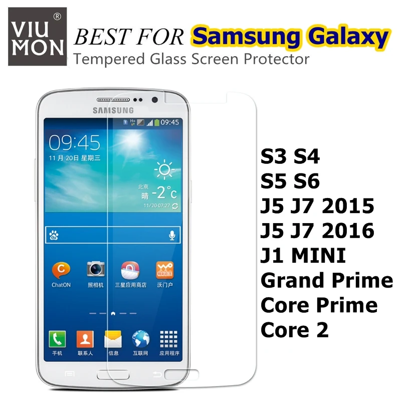 2.5D 9H защита для экрана закаленное стекло Samsung Galaxy Grand Prime Core 2 G530 G360 G355 S4 S5 S6 J5 J7 2015 J1