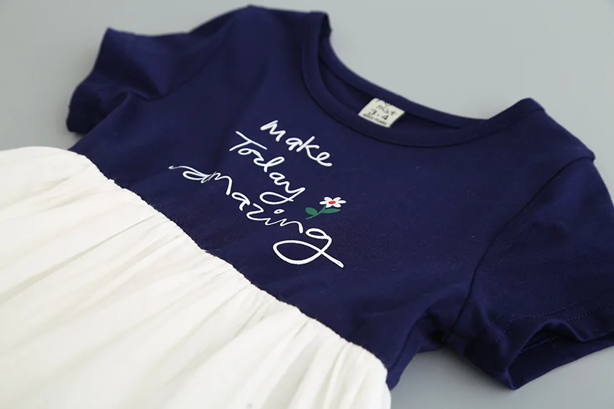 Летняя детская одежда платье с цветочным рисунком для девочек летняя принцессы