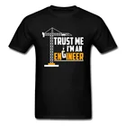 Футболка из 100% хлопка, Мужская футболка Trust Me I Am An Engineer, футболка с графическим рисунком для Дня отца, новая Подарочная одежда, облегающие Забавные топы с надписью