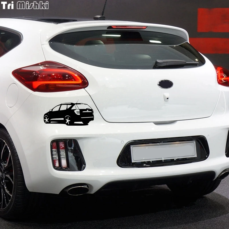 Tri Mishki HZX020 12*23.1см Форма автомобиля наклейки на авто виниловые мотоцикл акссесуары