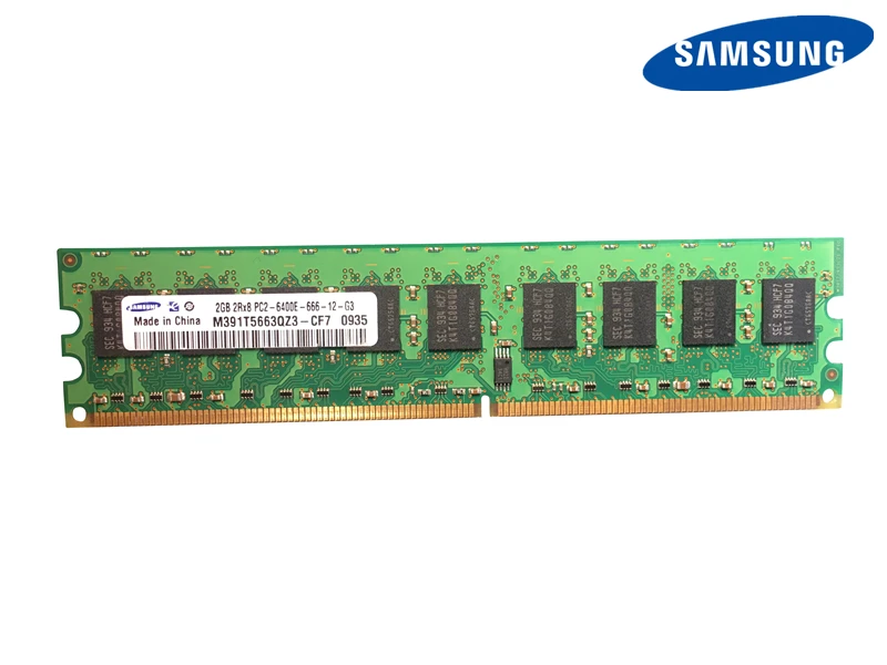 Samsung Серверная память DDR2 2 Гб чистая ECC 800 МГц PC2-6400E UIMM ram 240pin 6400 2G 2Rx8