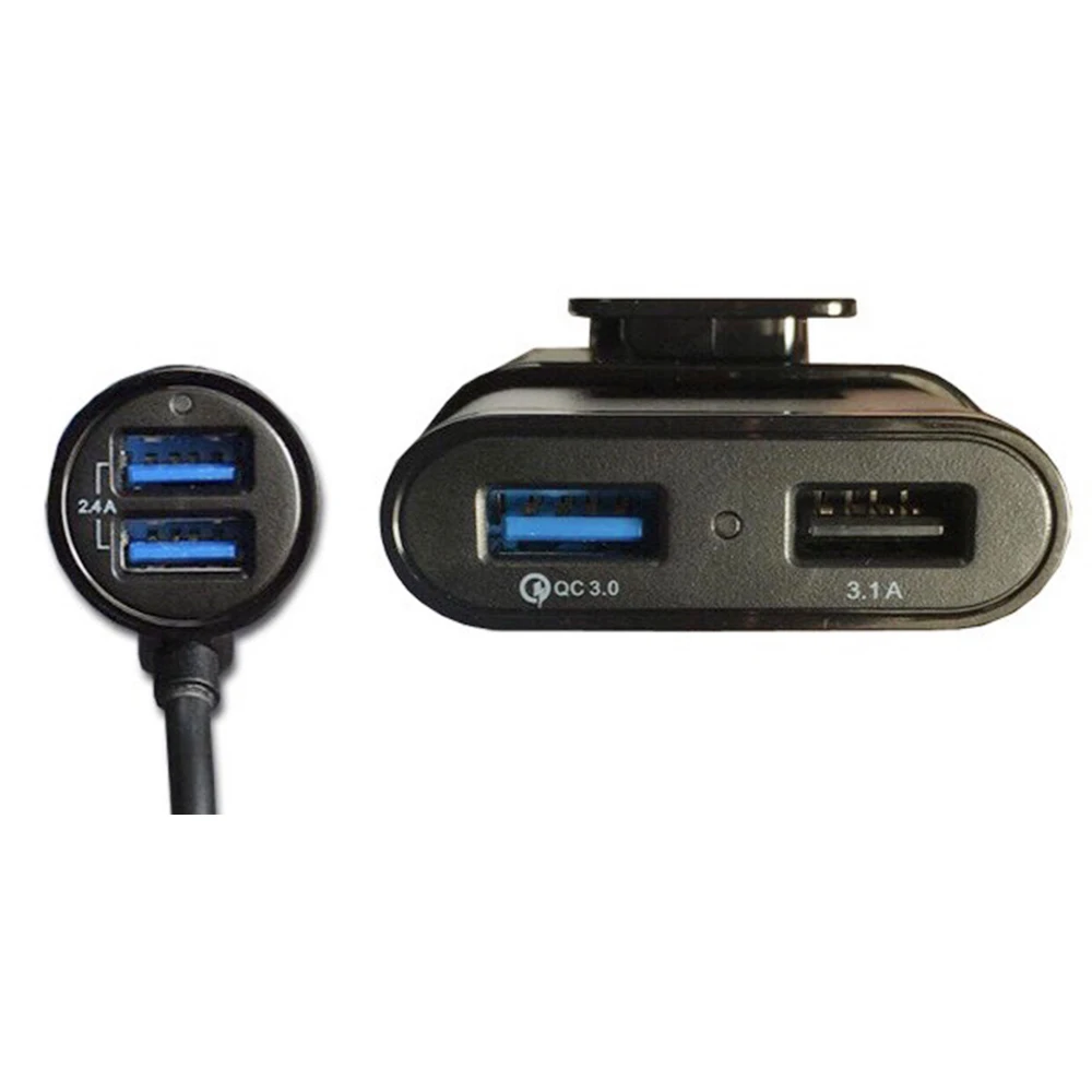 4 порта Быстрая зарядка 3 0 + 2.4A 3.1A USB Автомобильное зарядное устройство