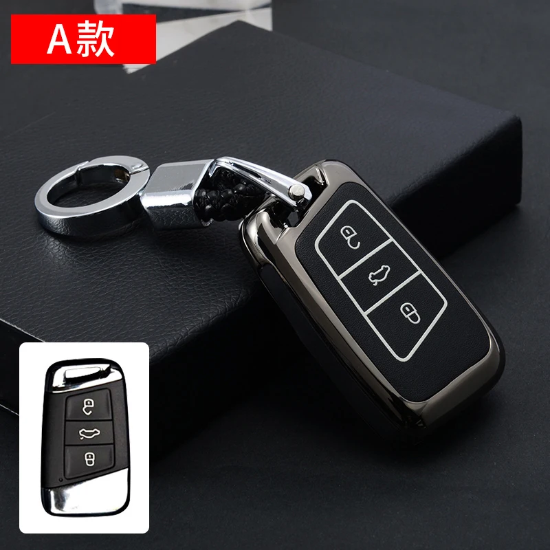 Luminous button Car Auto Key Holder Case Cover Ring Chain For VW GOLF 4 5 6 7 Passat B5 B6 Polo Bora Scirocco Jetta MK6 Mk7 | Автомобили и