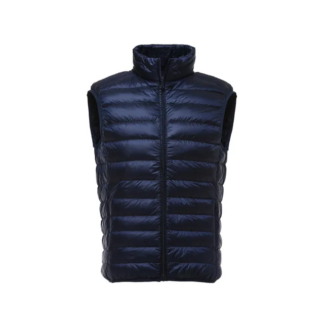 DAVYDAISY New Autumn Winter Man Waistcoat Ultralight Stand Collar Duck Down Padded Warm Vest Men Sleeveless Coat DCT-268