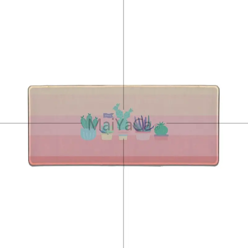 Lock Edge 30x80cm Красивое аниме maiyaca акварельный кактус прочный Настольный коврик для мыши супер большой игровой коврик для мыши анти-с блокировкой скольжения компьютерный коврик - Цвет: Lock Edge 30x80cm