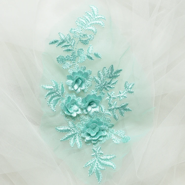 Многоцветная 3D вышивка кружевной патч для рукоделия материал изготовления