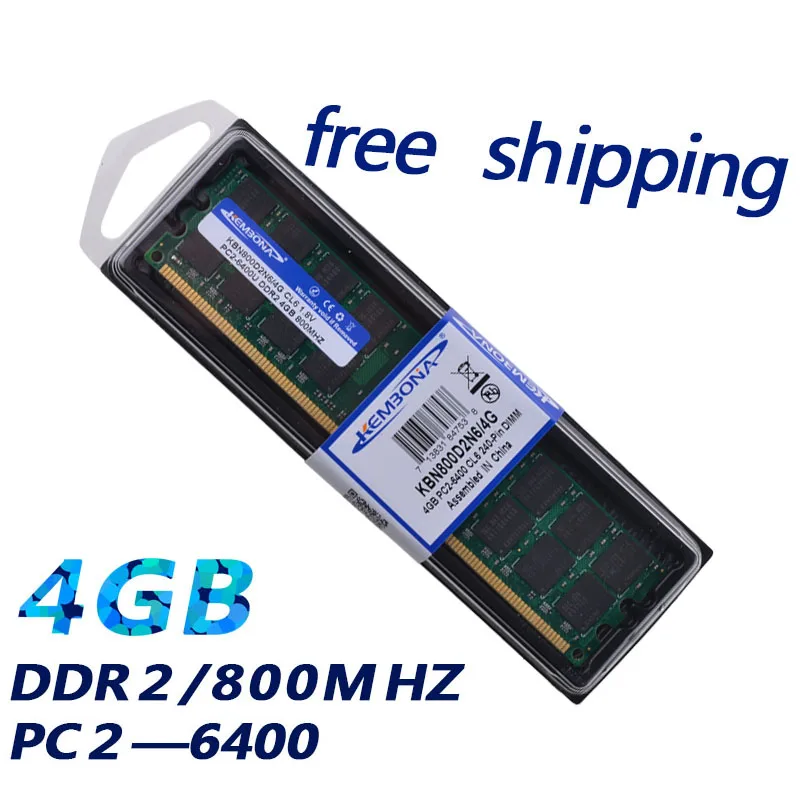 KEMBONA Новый 4GB DDR2 PC2 6400 800MHz для настольного ПК DIMM оперативная Память RAM 240 pins
