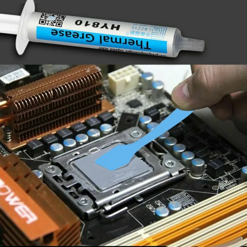 Универсальный тепловой смазки Серебряный процессор чип радиатор паста шприц с