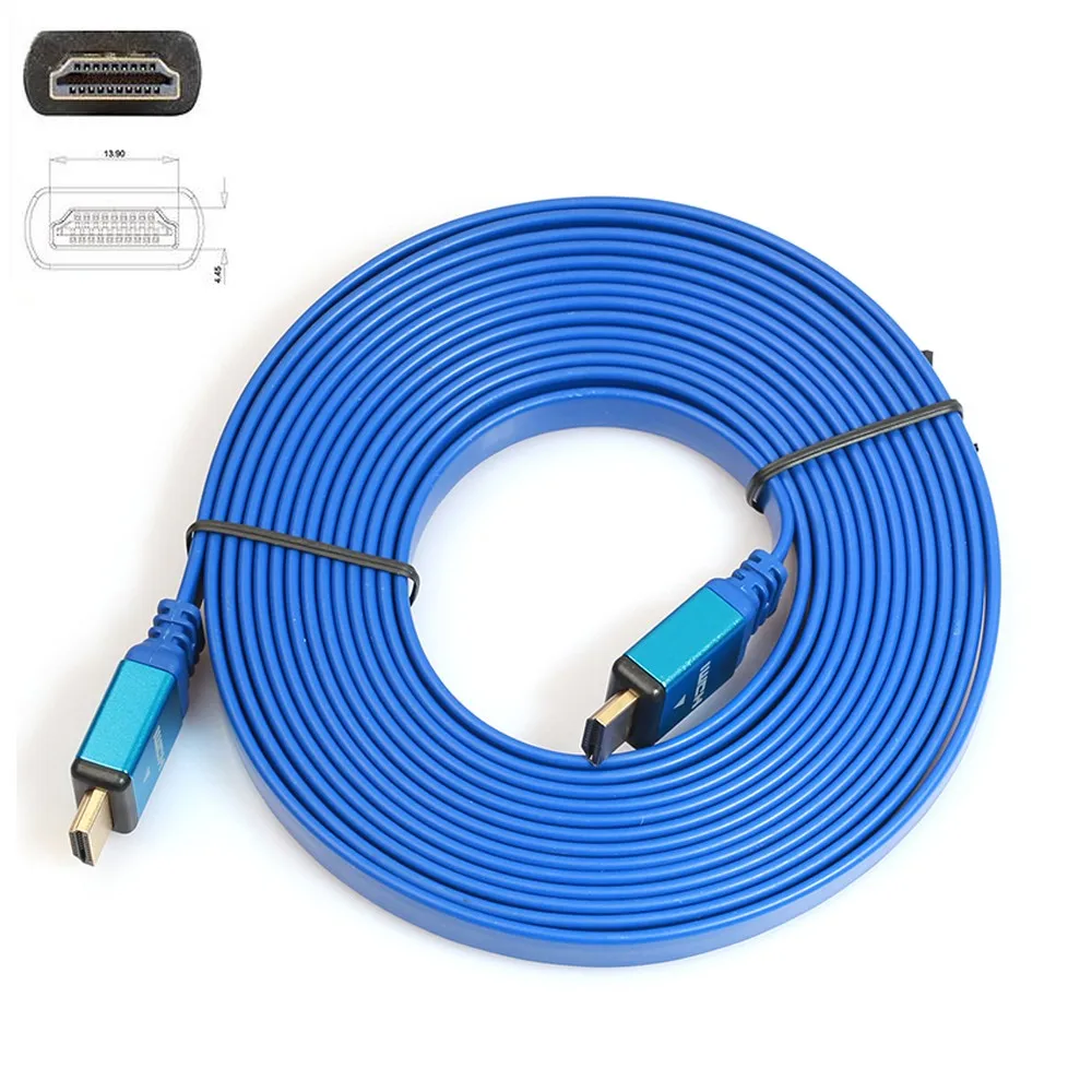 Тонкий Высокоскоростной HDMI кабель позолоченный Соединитель с Ethernet 1080 P цифровой 5