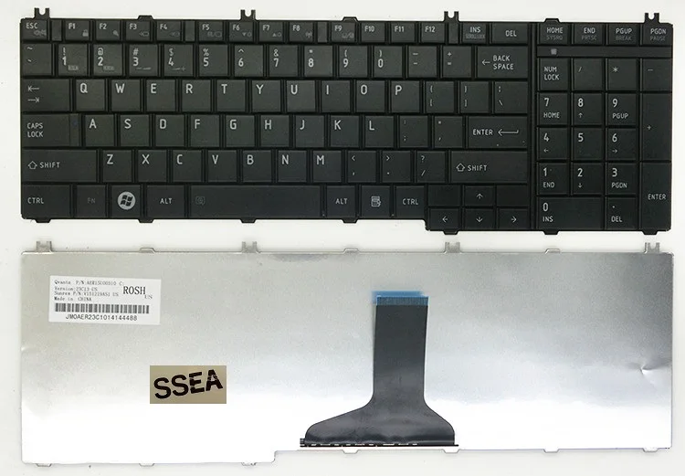 

SSEA New US keyboard black For Toshiba Satellite L650 L655 L660 L675 L750 L755 L750D C650 C660 C655 C650D laptop US keyboard