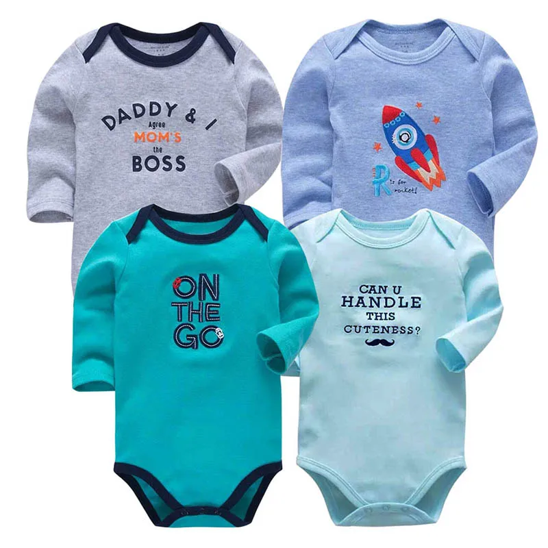 4 шт./партия Одежда для новорожденных модная одежда маленьких мальчиков и девочек