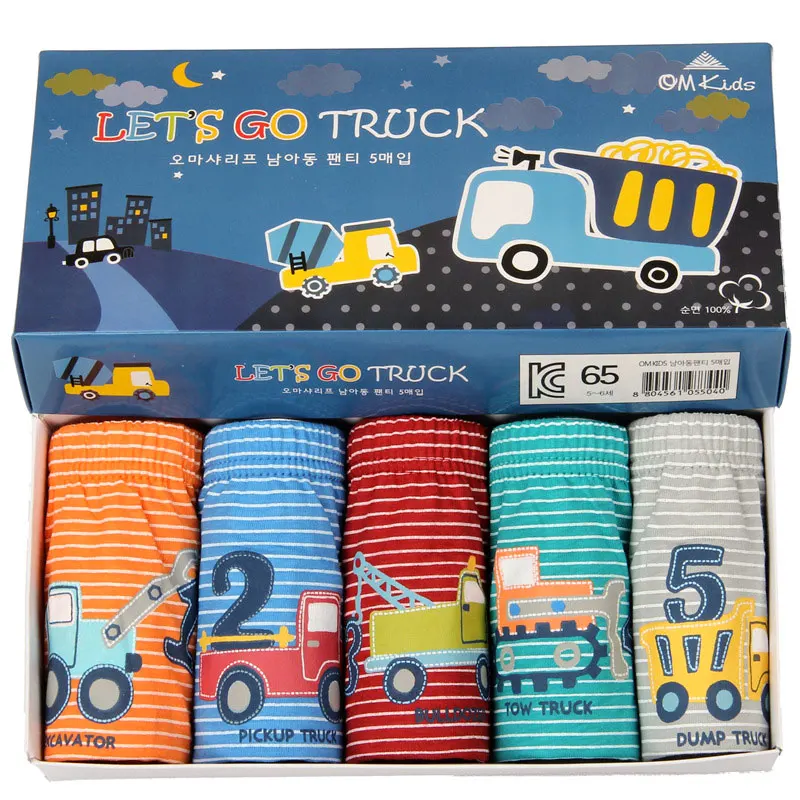 O Underpants Boys Детские трусики с рисунком для мальчиков, нижнее белье, хлопковые трусы для подростков, Calcinha Infantil, детские трусы для мальчика, 5 шт./партия - Цвет: O Underpants Boys