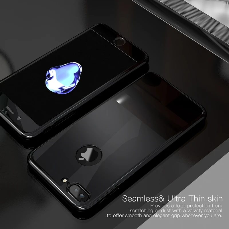 Чехол Roybens с покрытием 360 градусов для iPhone 7 Plus золотое покрытие из поликарбоната
